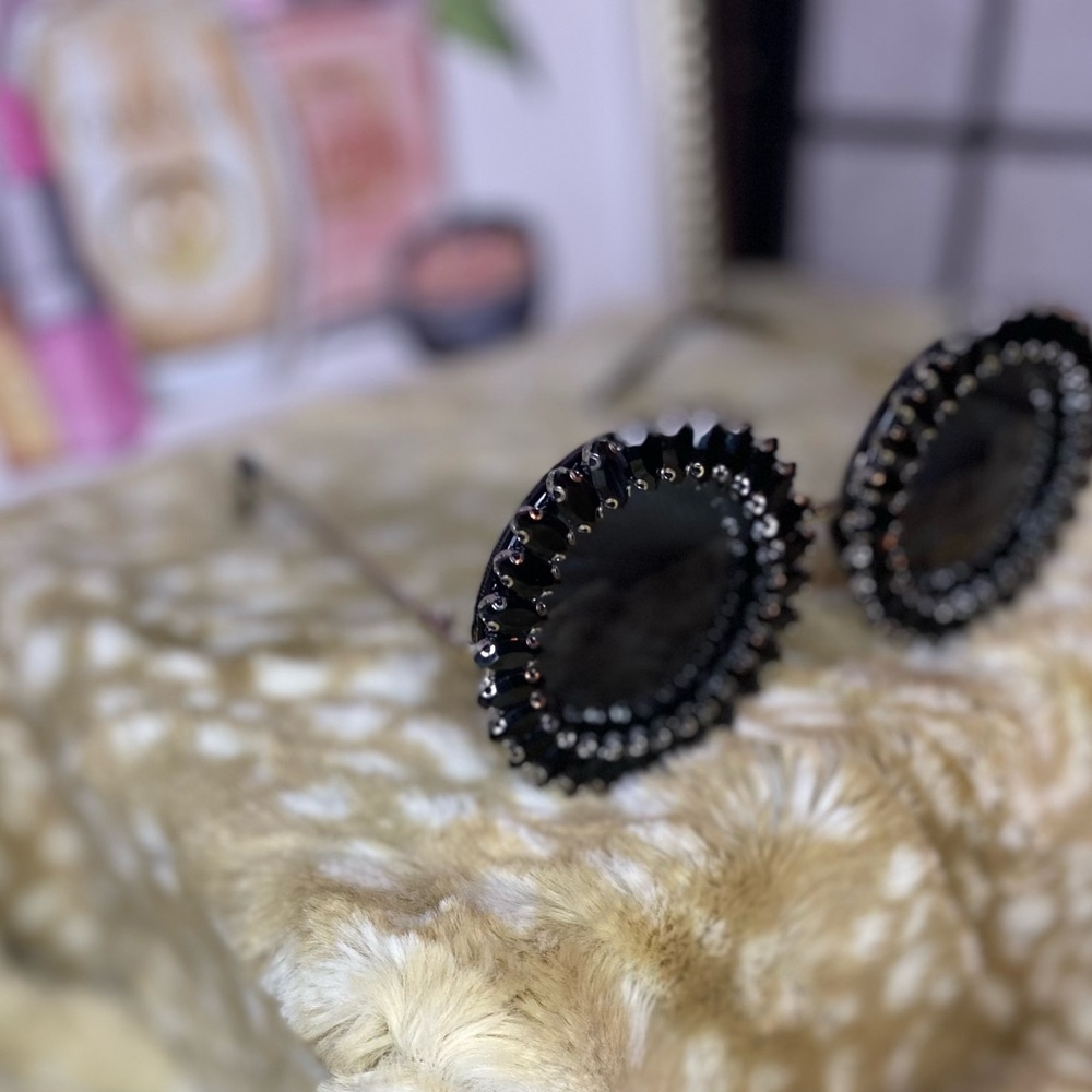 Dani Black Rhinestone Sunnies - Picture 6 of 7